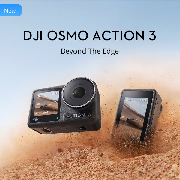 [New Launch] DJI Osmo Action 3 - 4K/120fps & Super-Wide FOV, Horizon Steady, Cold Resistant & Long-Lasting, 16m Waterproof and Dual Touchscreens