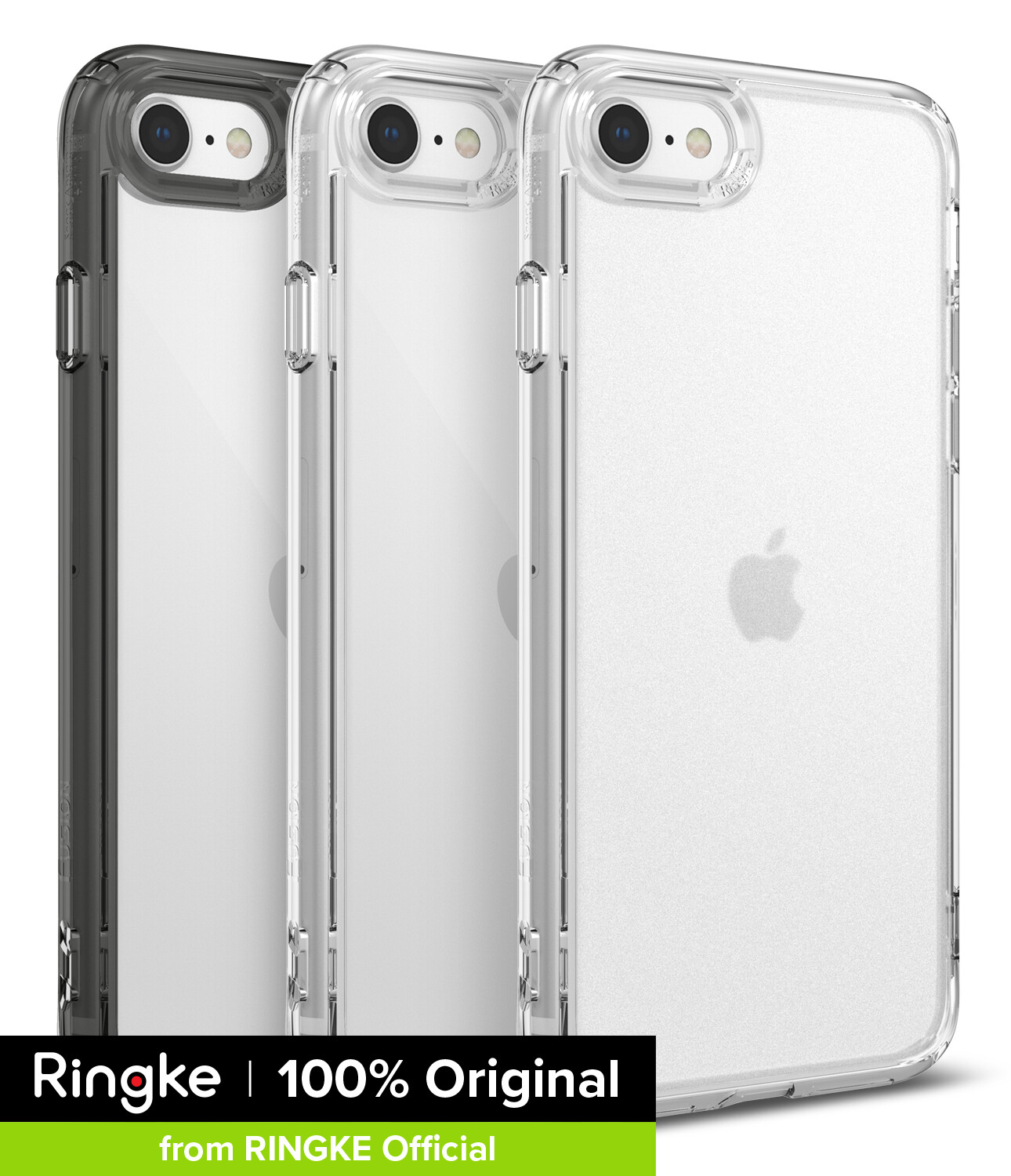 Ringke [FUSION] for iPhone SE 2020 Case (2nd Generation) iPhone 8 Case, Hard Clear PC Back [Drop Defense] Lightweight Upgraded Transparent TPU Bumper Cover with Wrist Strap