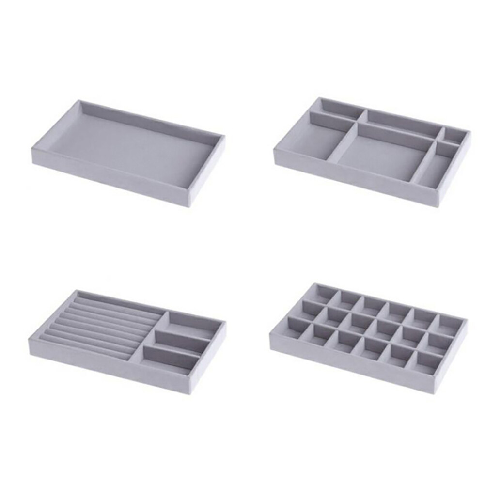 BUY IN COINS Single Layer Flannelette Jewelry Box Jewelry Display Tray Ring Earring Small Ring Plate