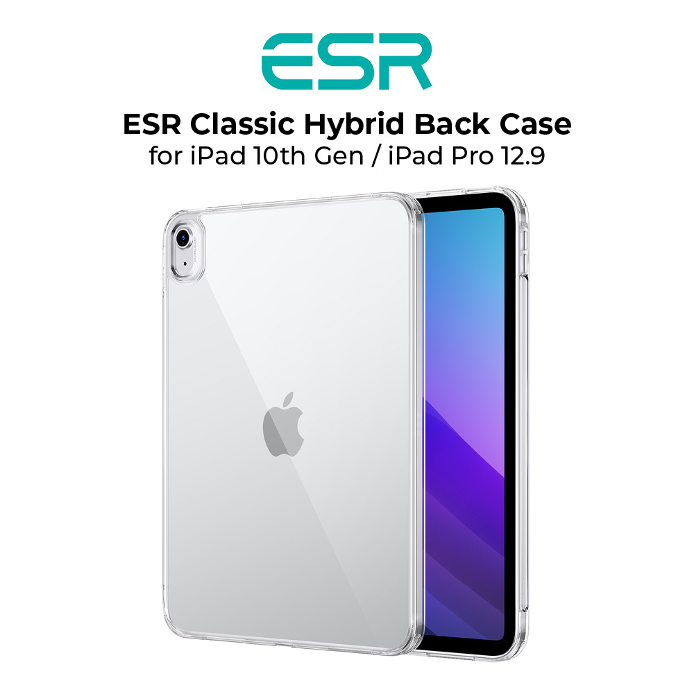 ESR Classic Hybrid Back Case for iPad 10th Gen/iPd Pro 12.9 (2022/2021)