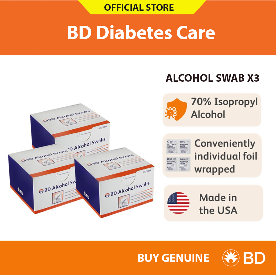 BD Alcohol Swab 3 boxes (100pcs x 3 boxes)