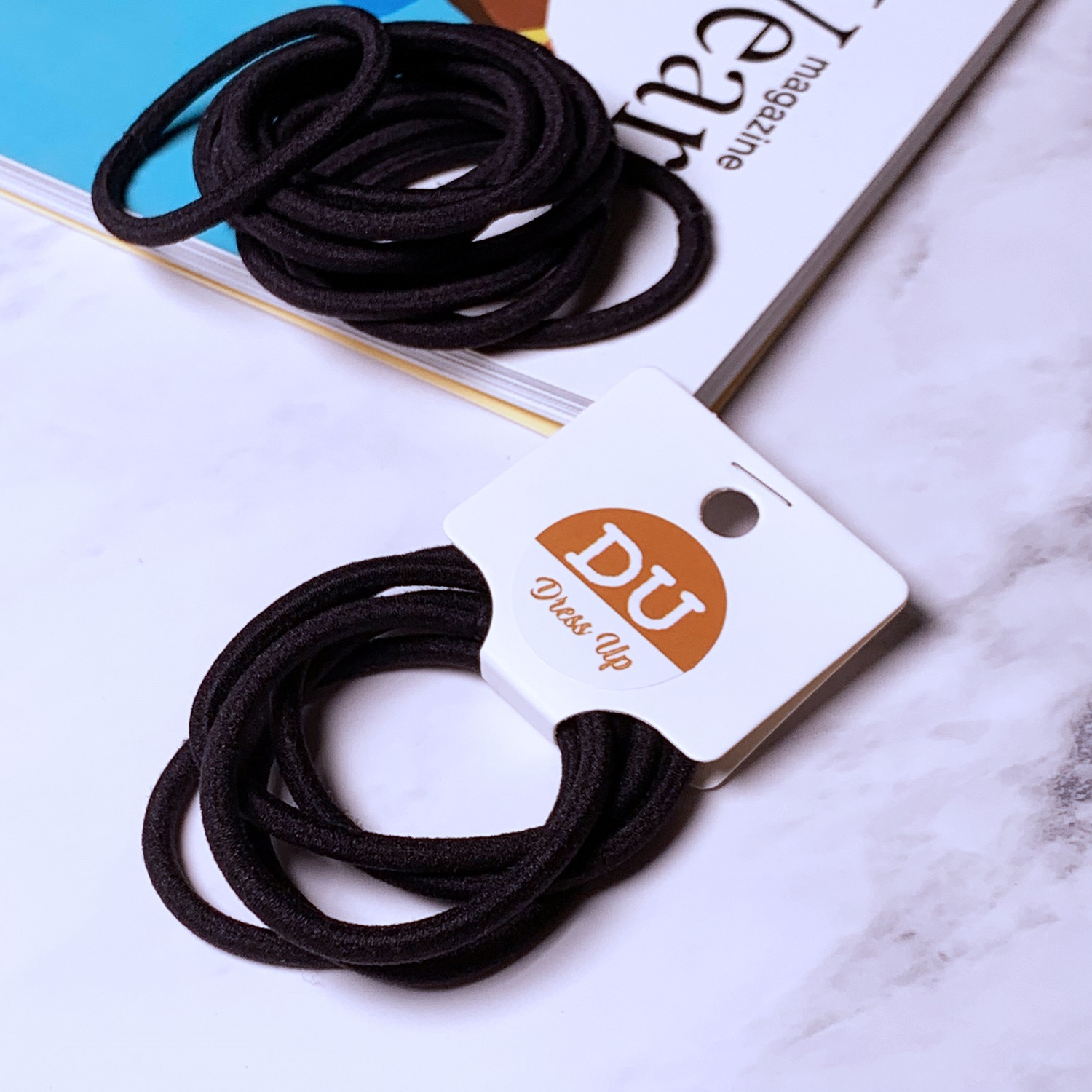 [SG | Thick & Sturdy] 10-20pc Set 4mm Simple Black Hair Tie Hair Rope Hair Band for School Student and Office Outfit, Dress Up